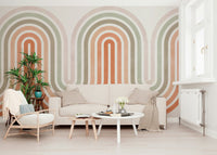 Aesthetic Retro Archway wall art, gorgeous backdrop, stylish room.