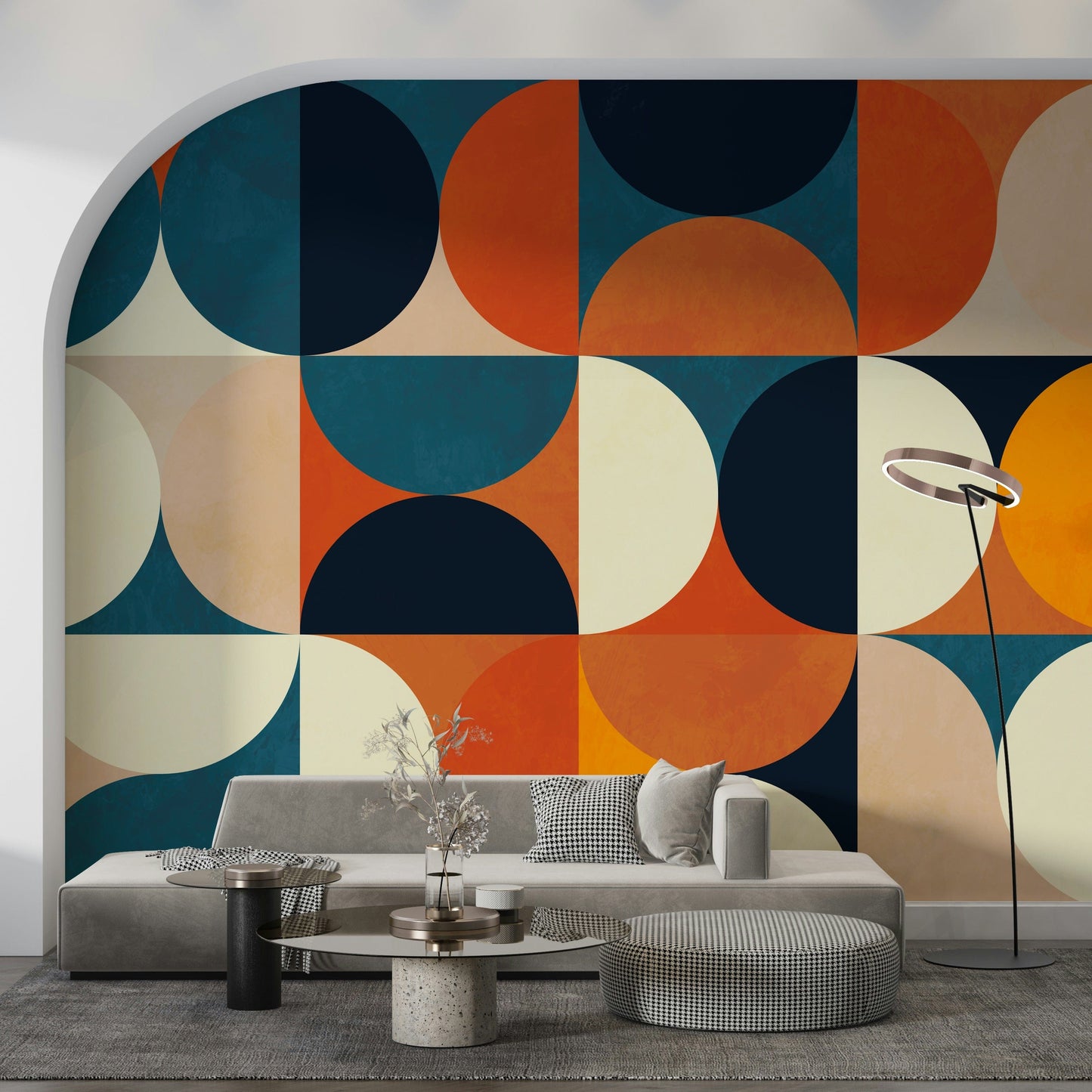 A classic abstract design wallpaper for walls.