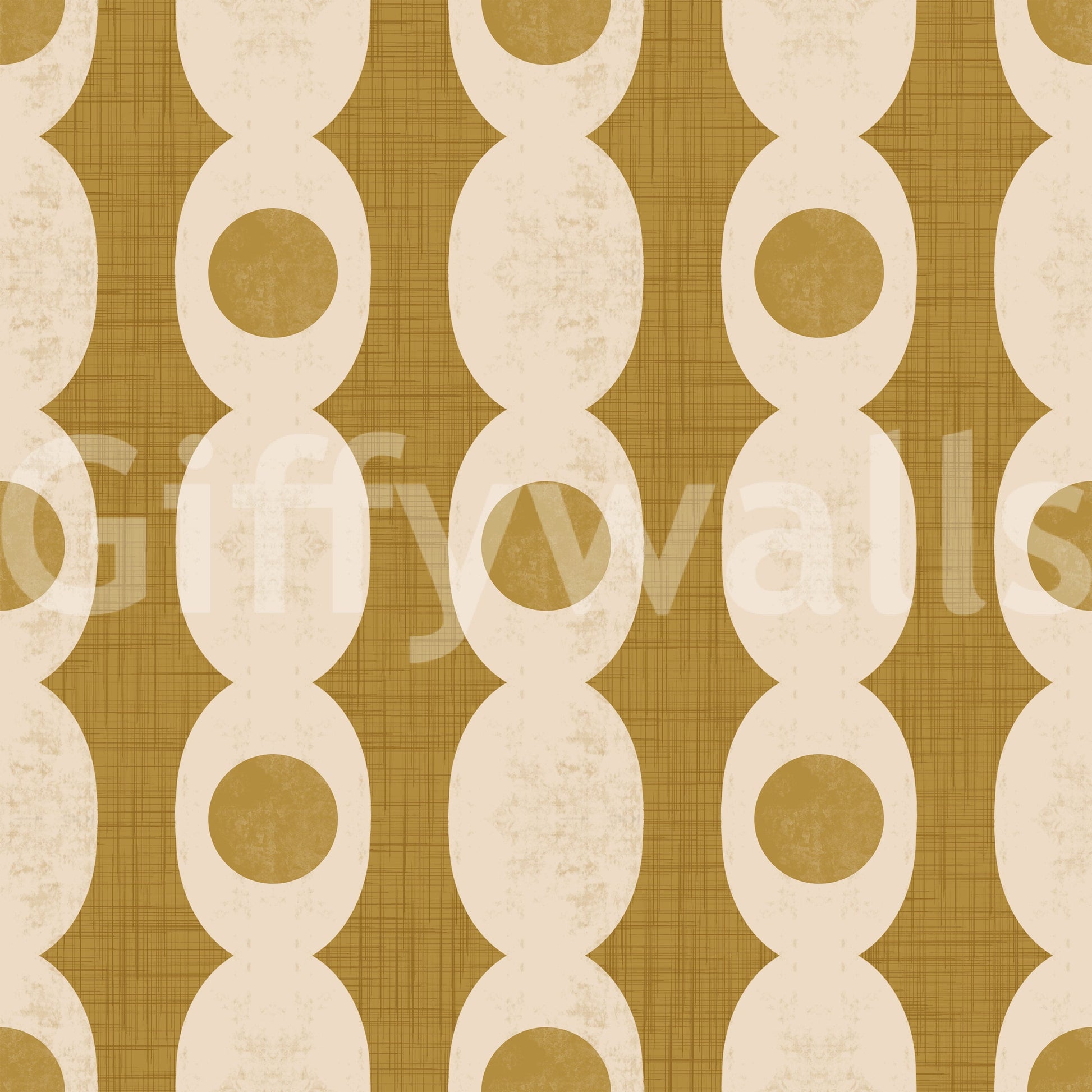 Graphic retro oval shapes creating a vibrant, eye-catching wallpaper.