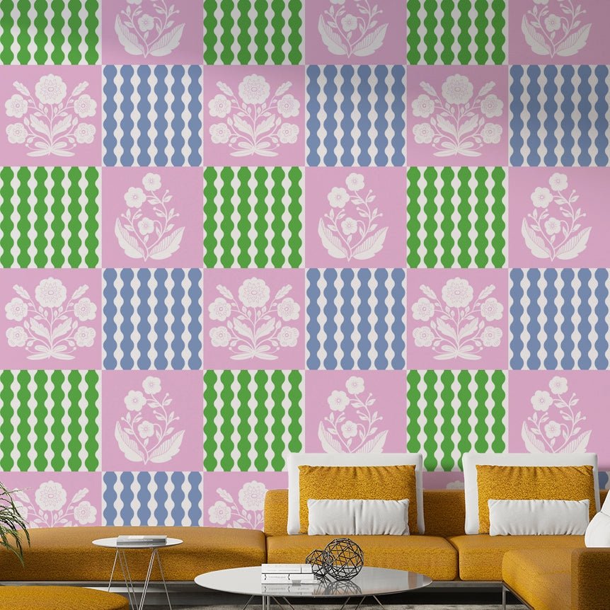 Harmonious blend of muted yet cheerful colors.

