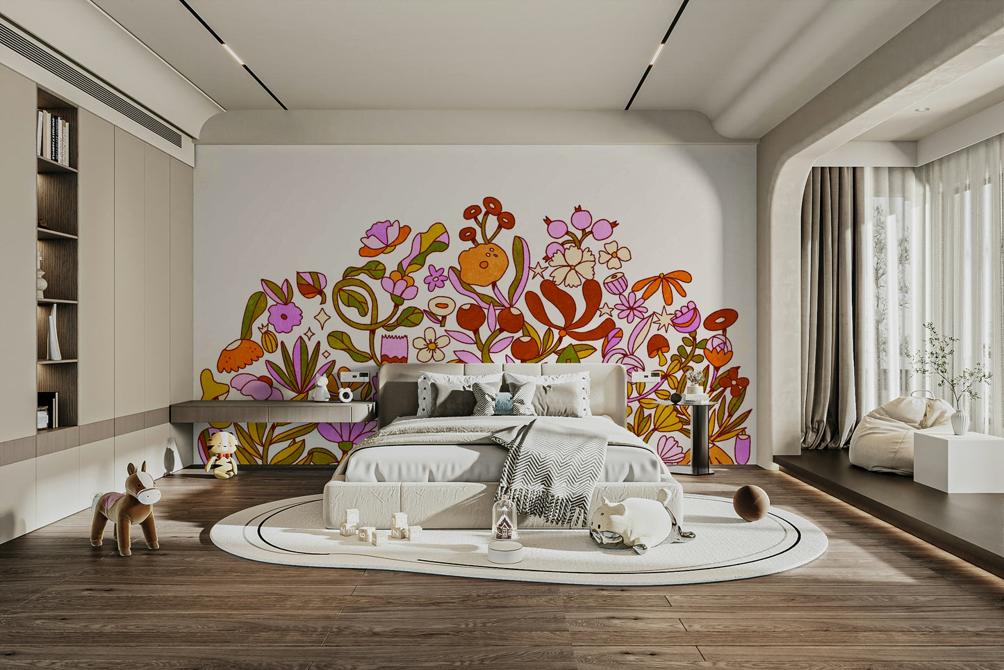 Vintage flowers wallpaper for walls

