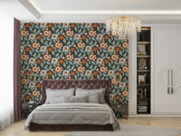 Playful retro wall mural wallpaper

