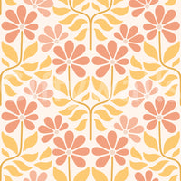 70s-inspired flower wallpaper with vibrant prints


