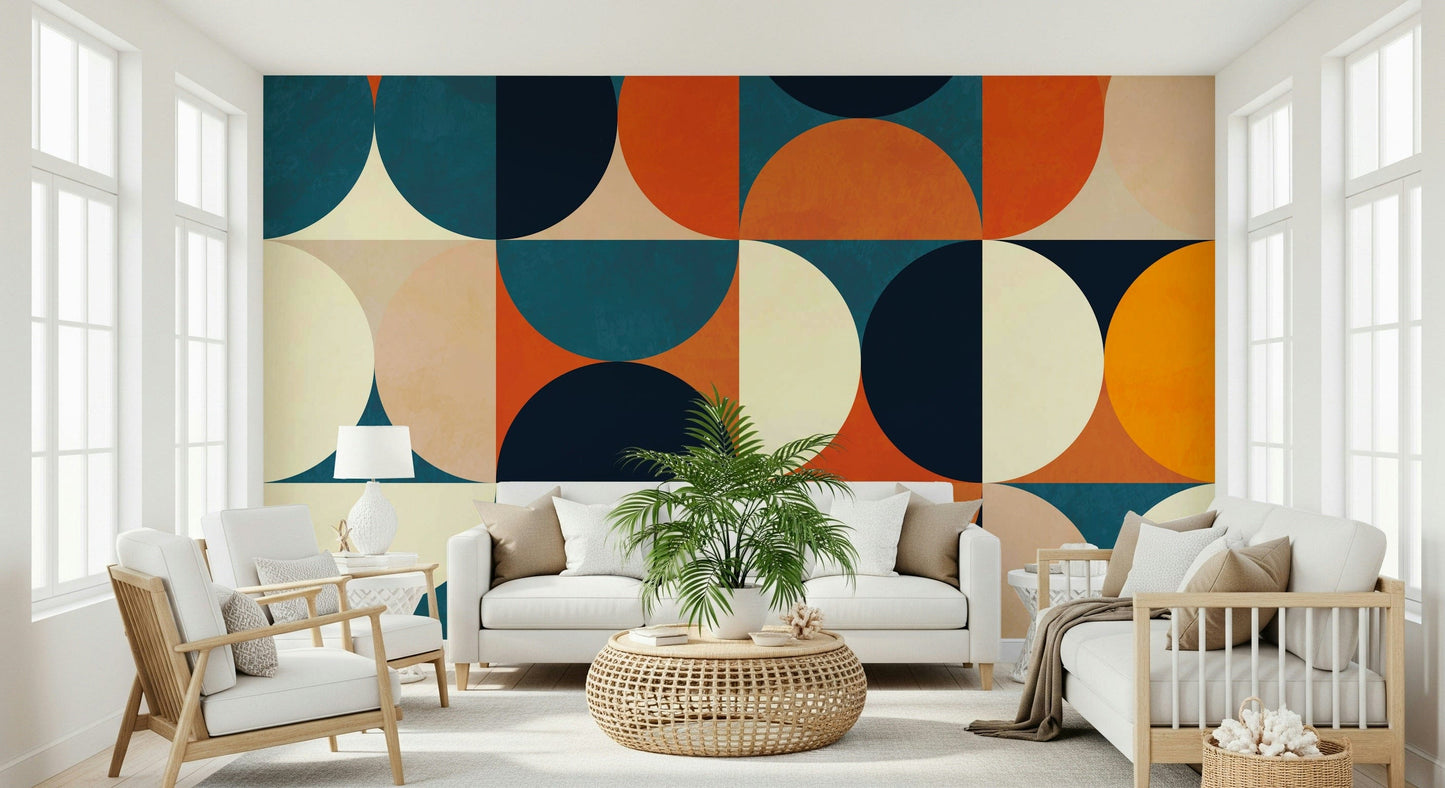 Retro Circles Wall Mural - 2861715