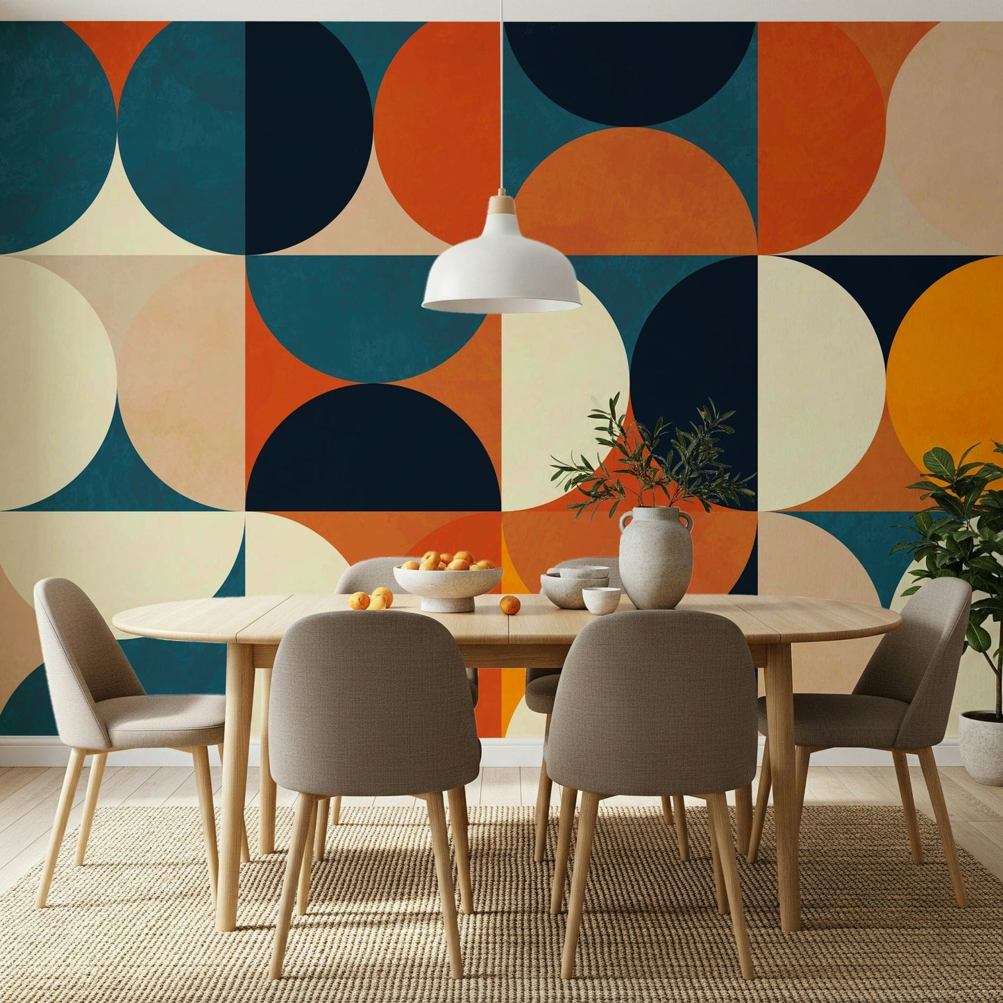 Retro Circles Wall Mural - 2861715
