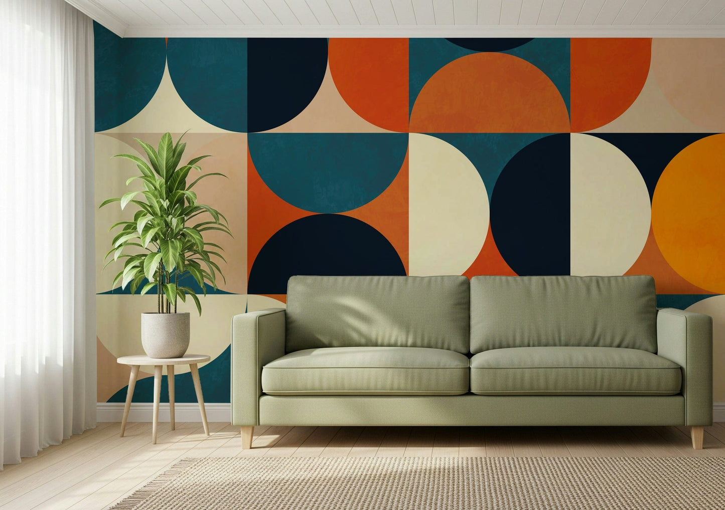 Retro Circles Wall Mural - 2861715