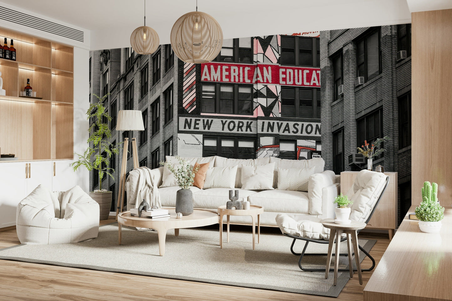 Vibrant street art photograph, Park Fast sign visible, edgy wall mural piece.