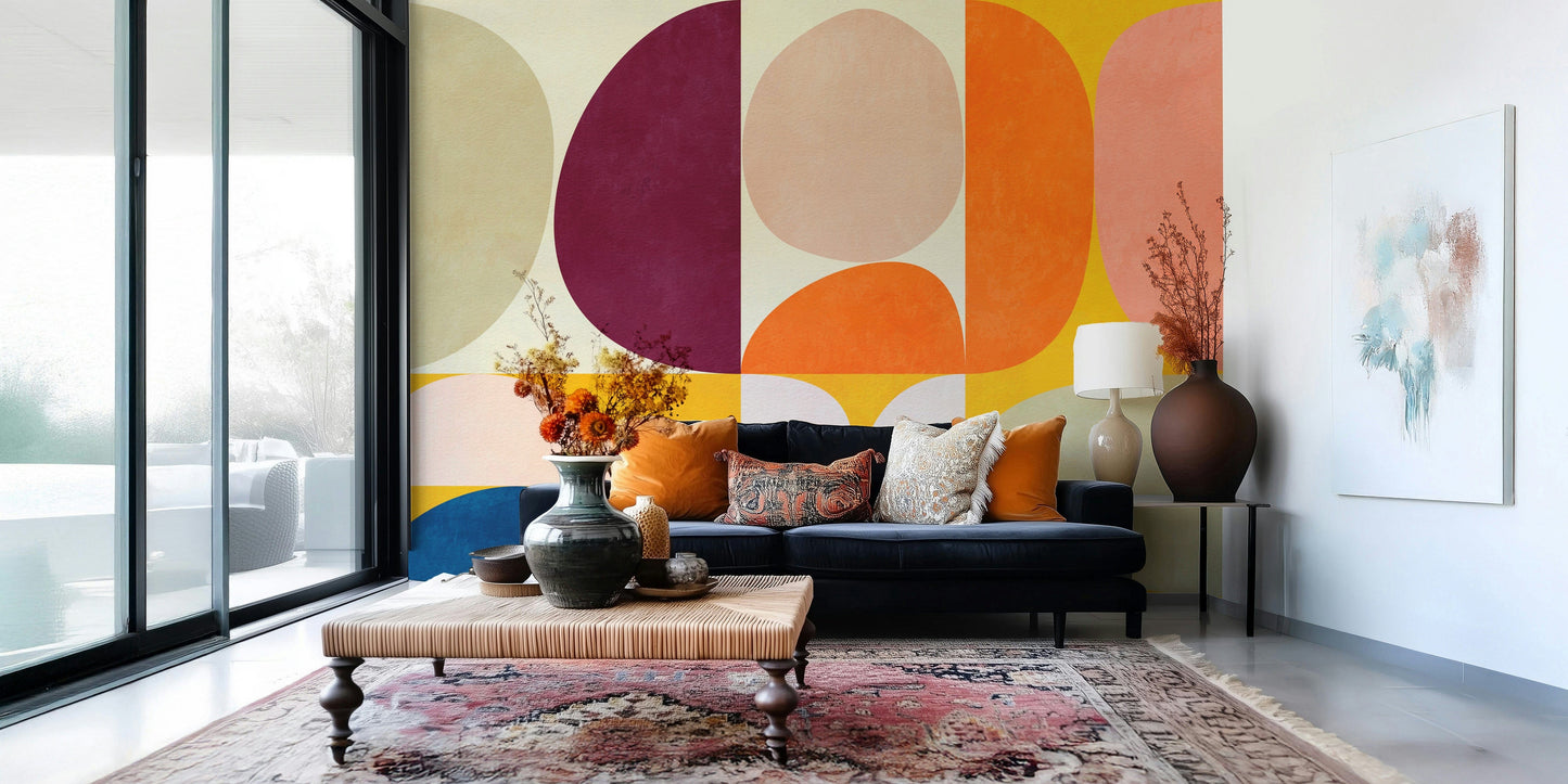 A serene flowing design wall mural for your decor.