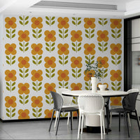 70s style floral wallpaper for retro rooms

