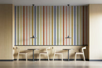 The composition is a repeating, abstract pattern.

