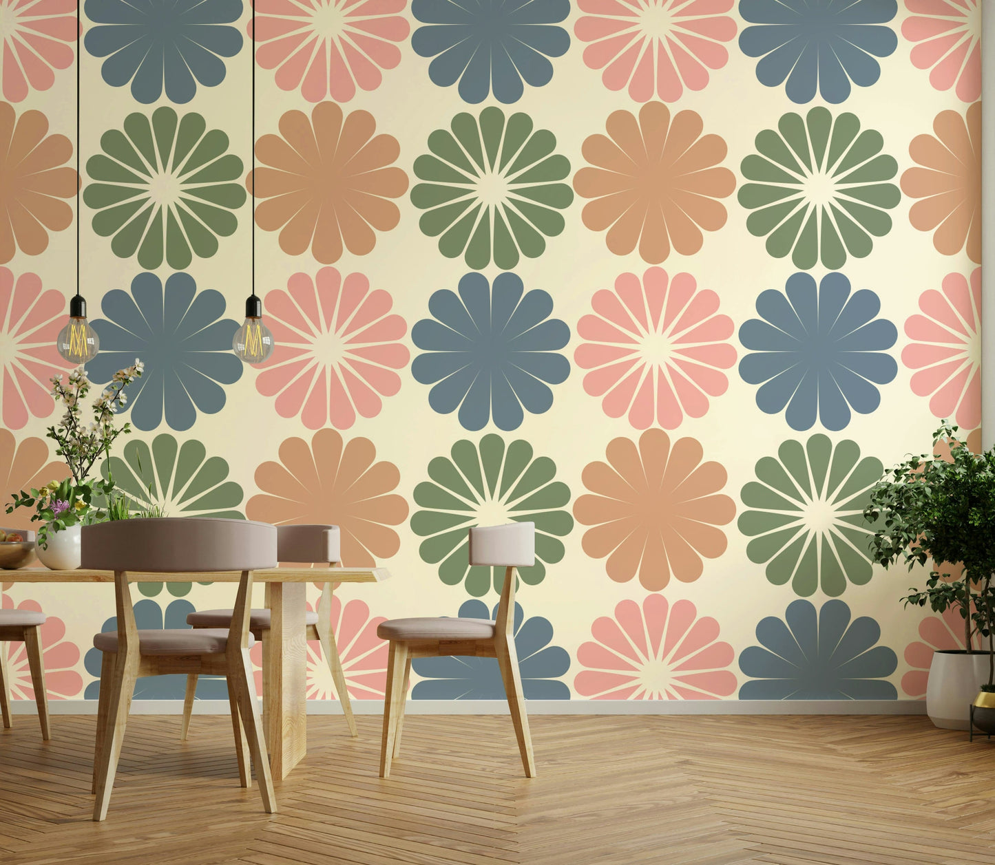 The composition is balanced and serene.
