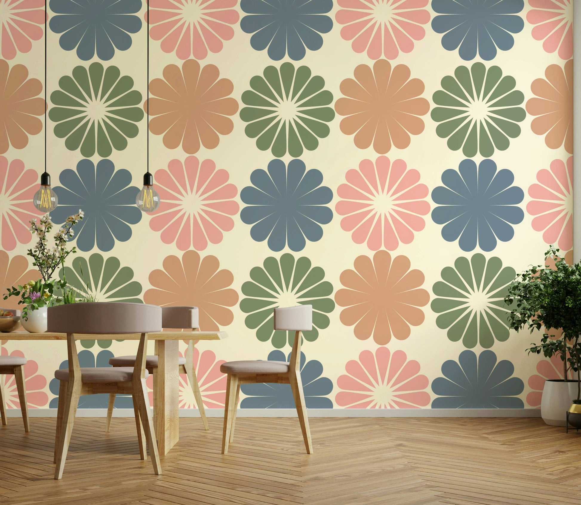 The composition is balanced and serene.
