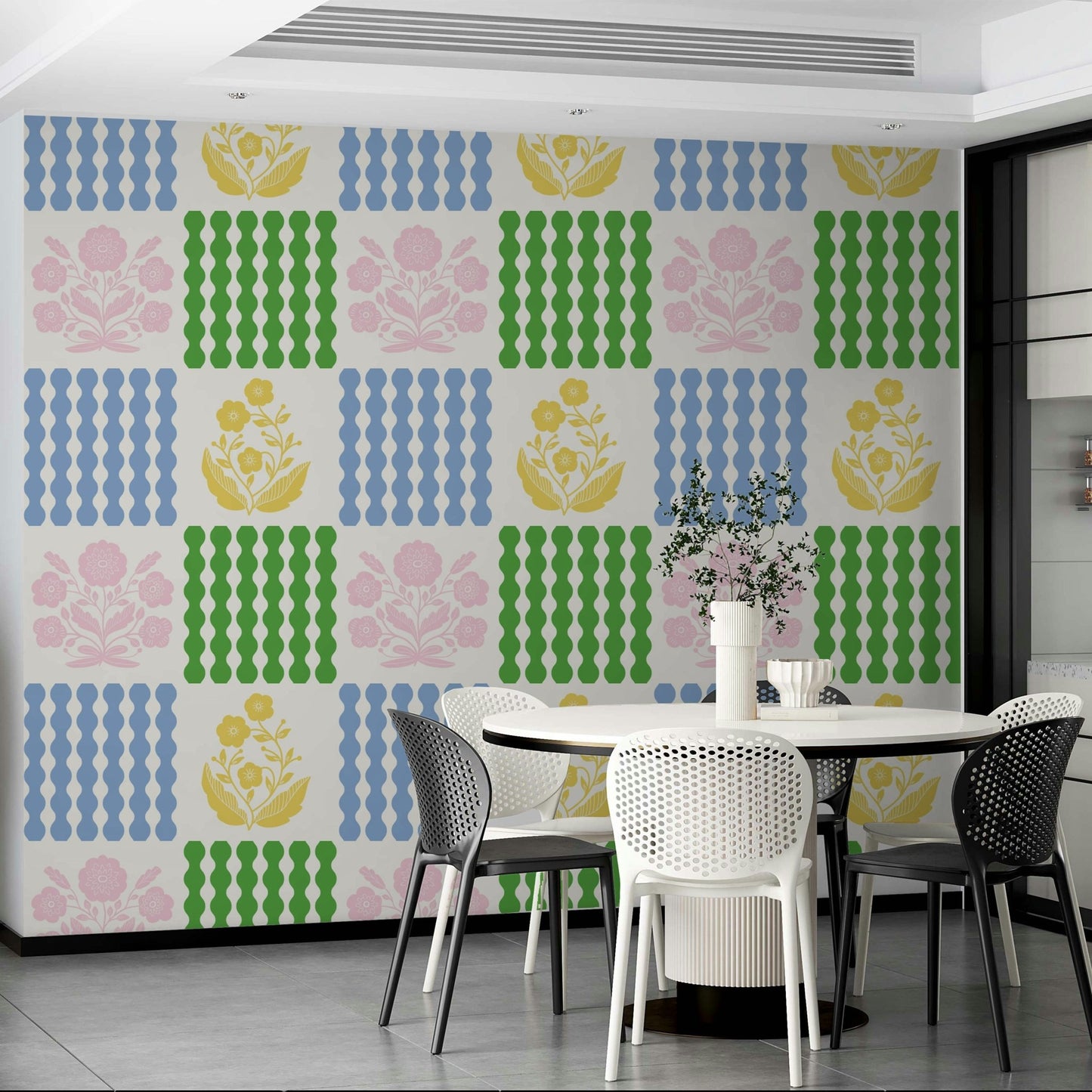 Reminiscent of mid-century modern design.

