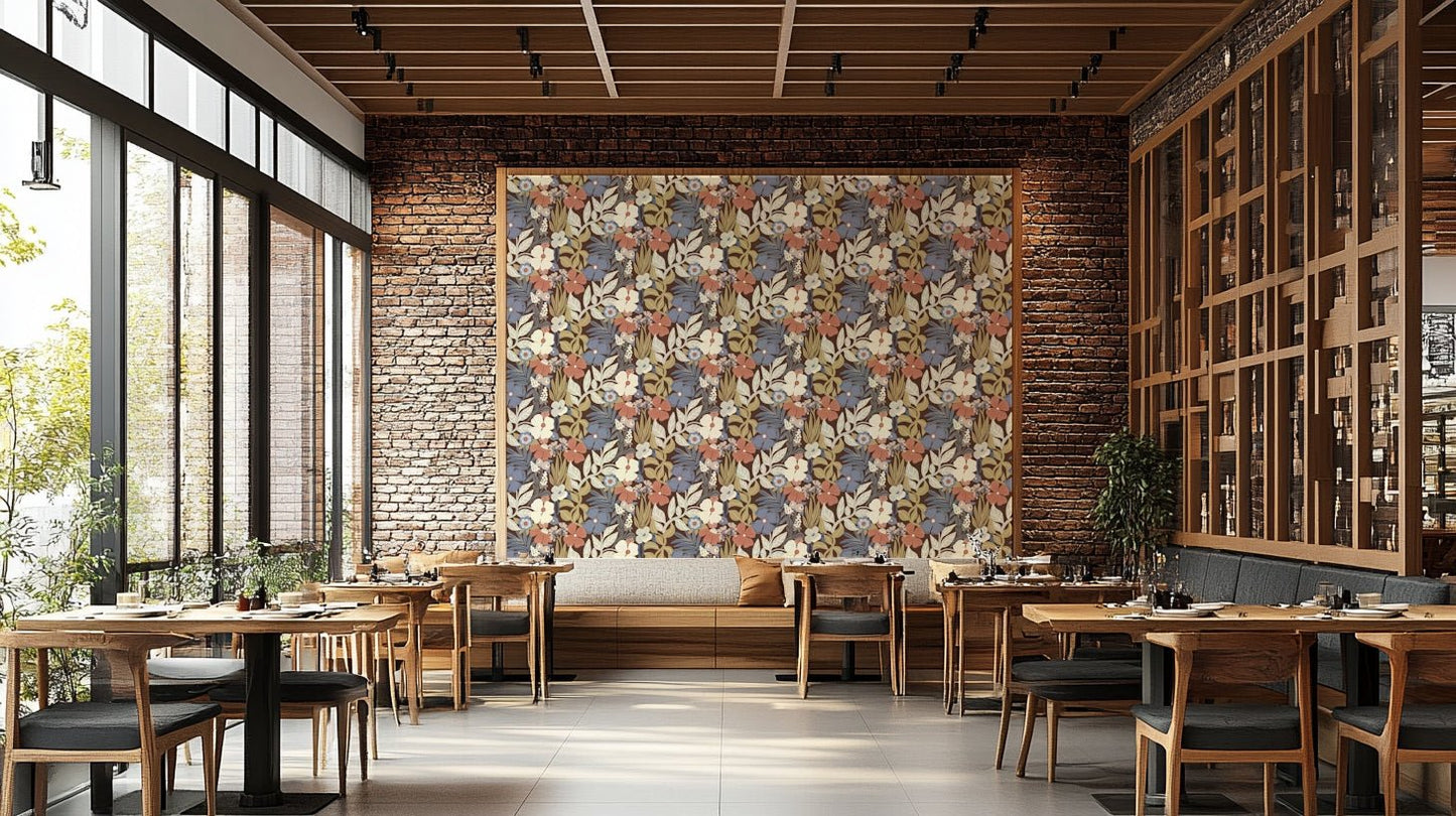 Playful floral design perfect for living rooms and bedrooms

