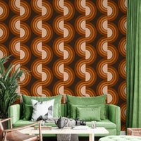 A beautiful modern art wall mural for a living room.

