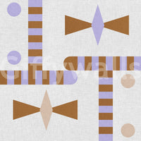 Retro wall decor with geometric flair

