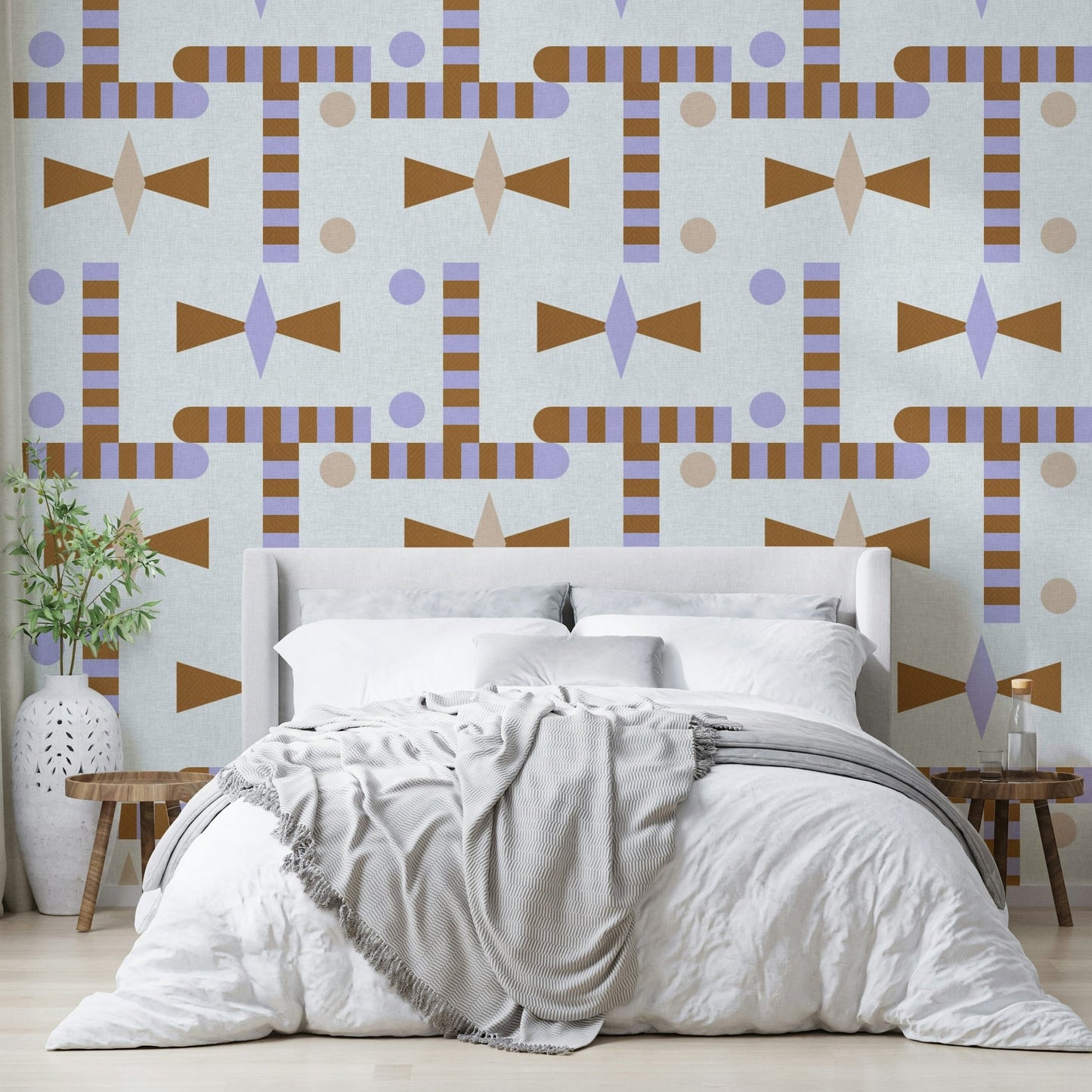 Easy-to-apply vintage wallpaper

