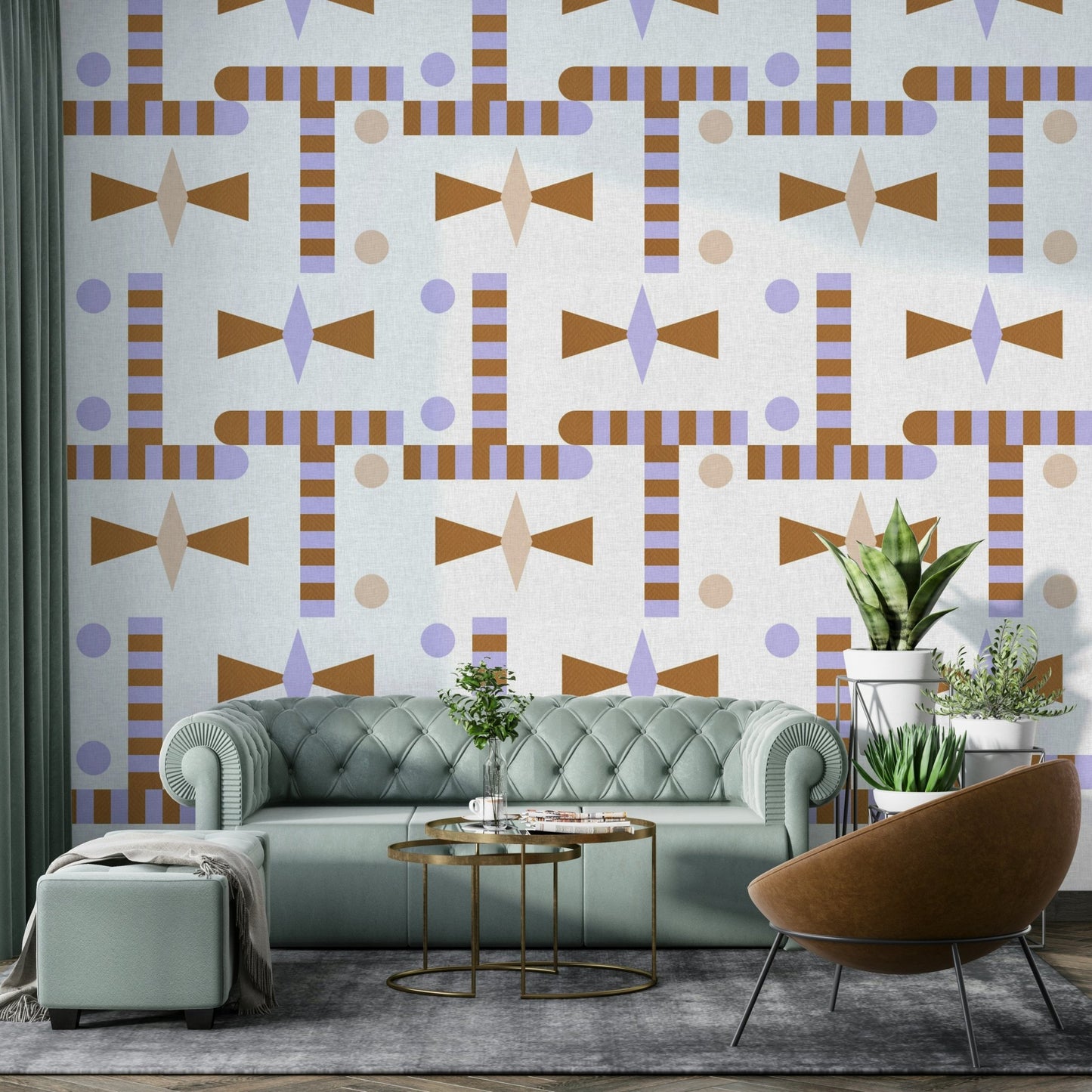 Bold geometric design for walls

