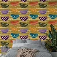 Retro Bowls jewel tone wallpaper