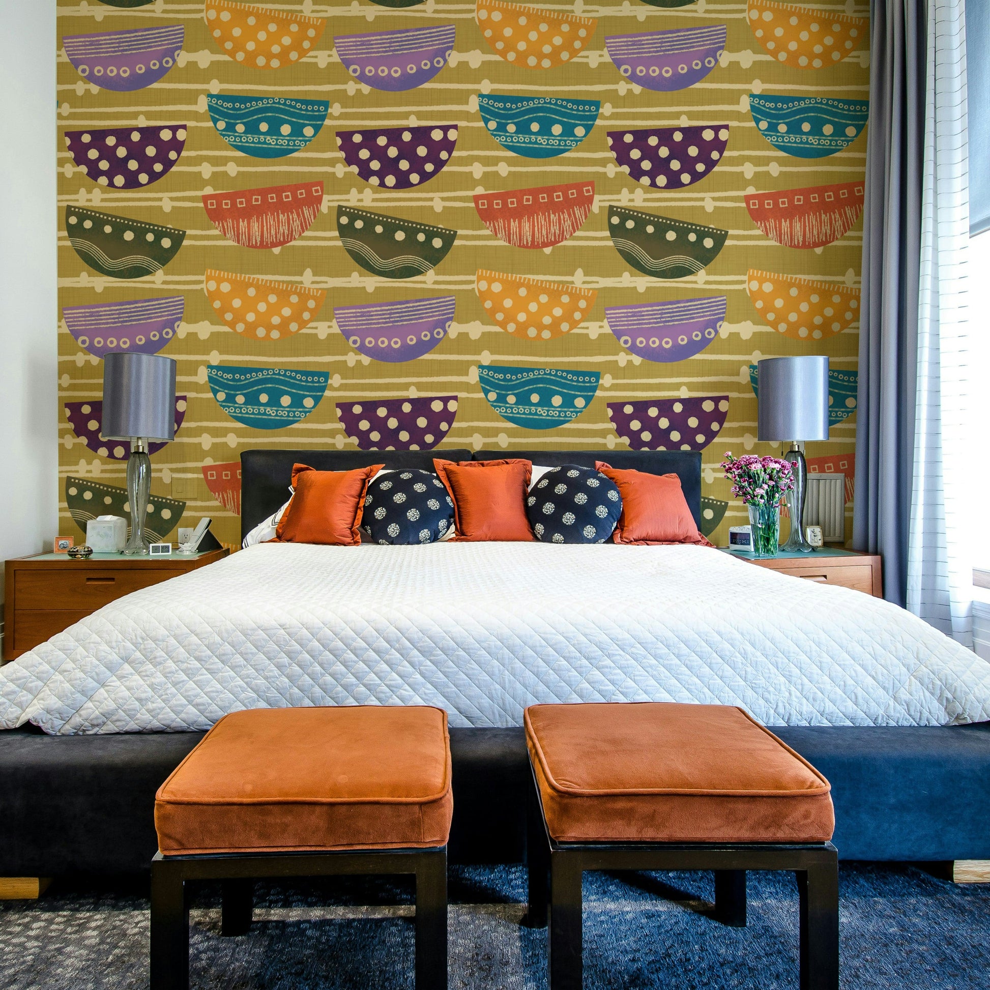 Retro Bowls stylish wall covering