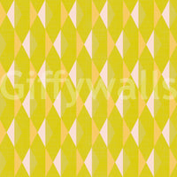 Lemon Rhombus retro revival yellow and peach pattern.