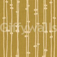 Boho Jewel Tone mustard stripes wallpaper 