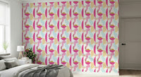 Retro Geo Blush patterned wall mural for living spaces cheerful modern appeal.