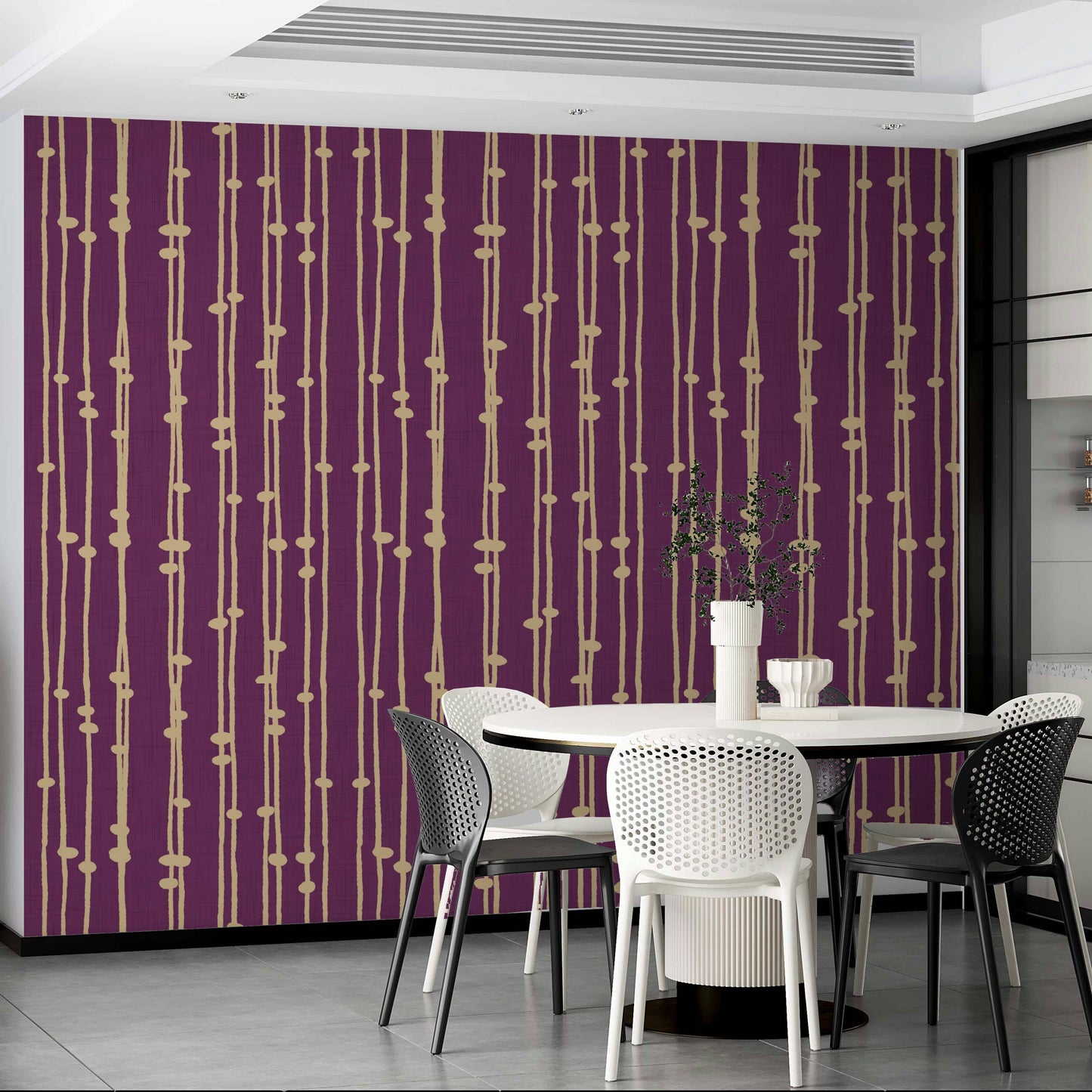 Boho Jewel Tone striped wallpaper
