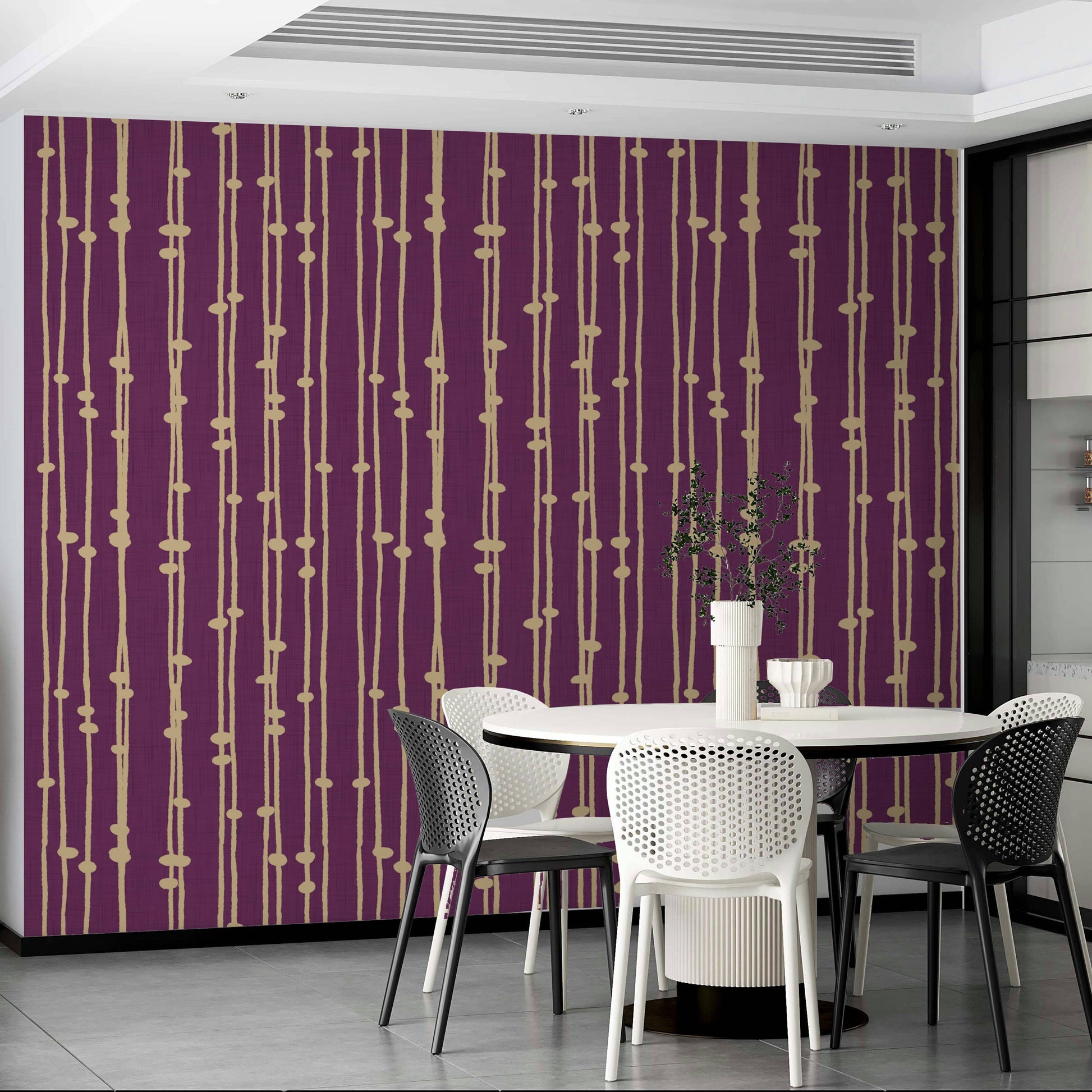 Boho Jewel Tone striped wallpaper