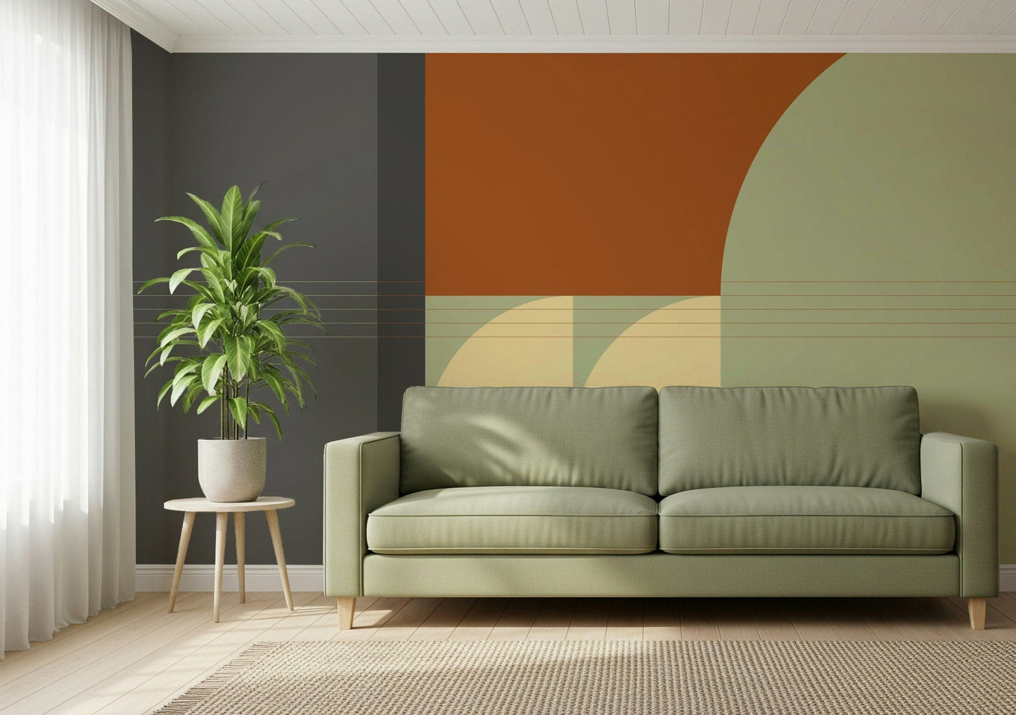 Retro Rhythm elegant geometric art for walls, sophisticated and fresh.