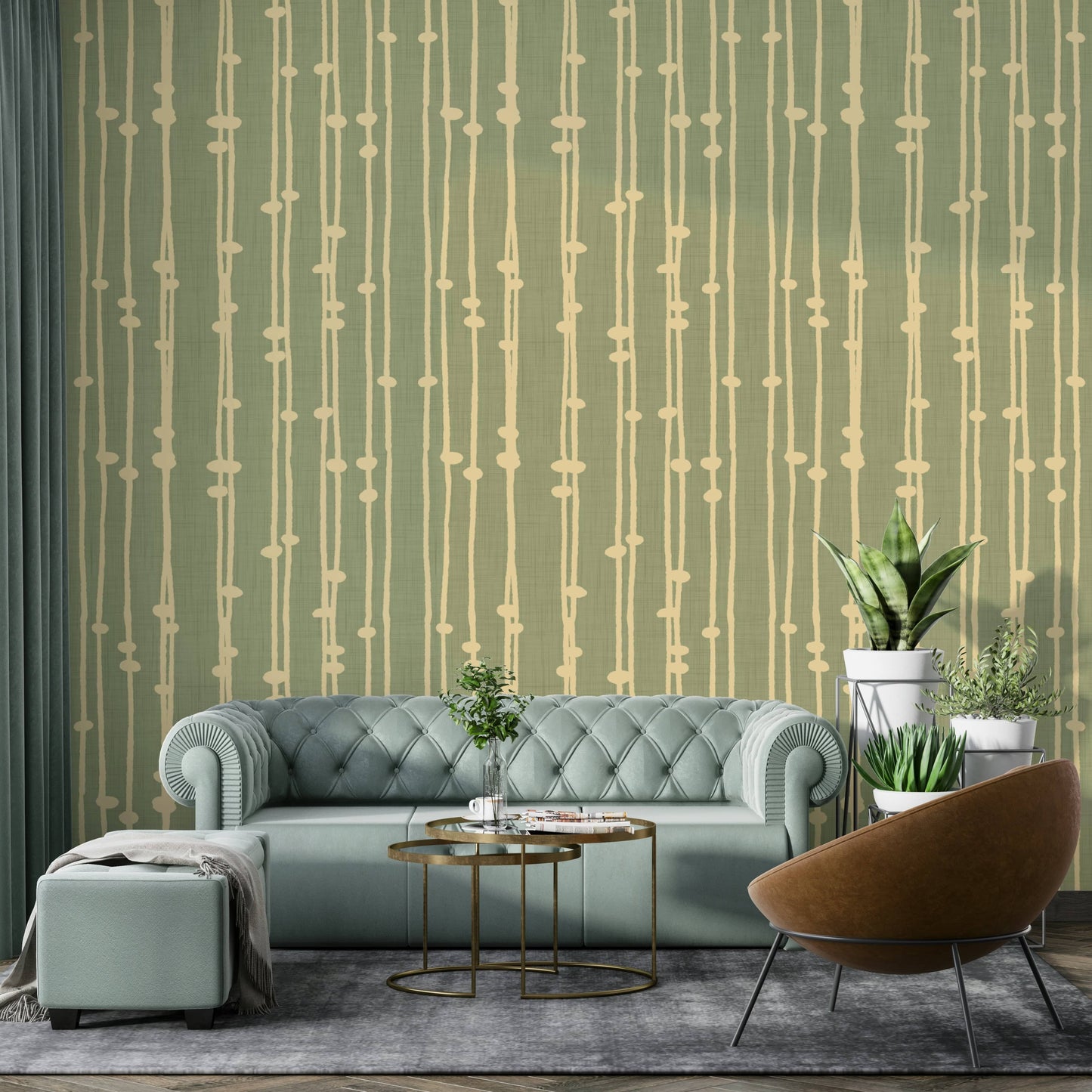 Boho Jewel Tone retro mural