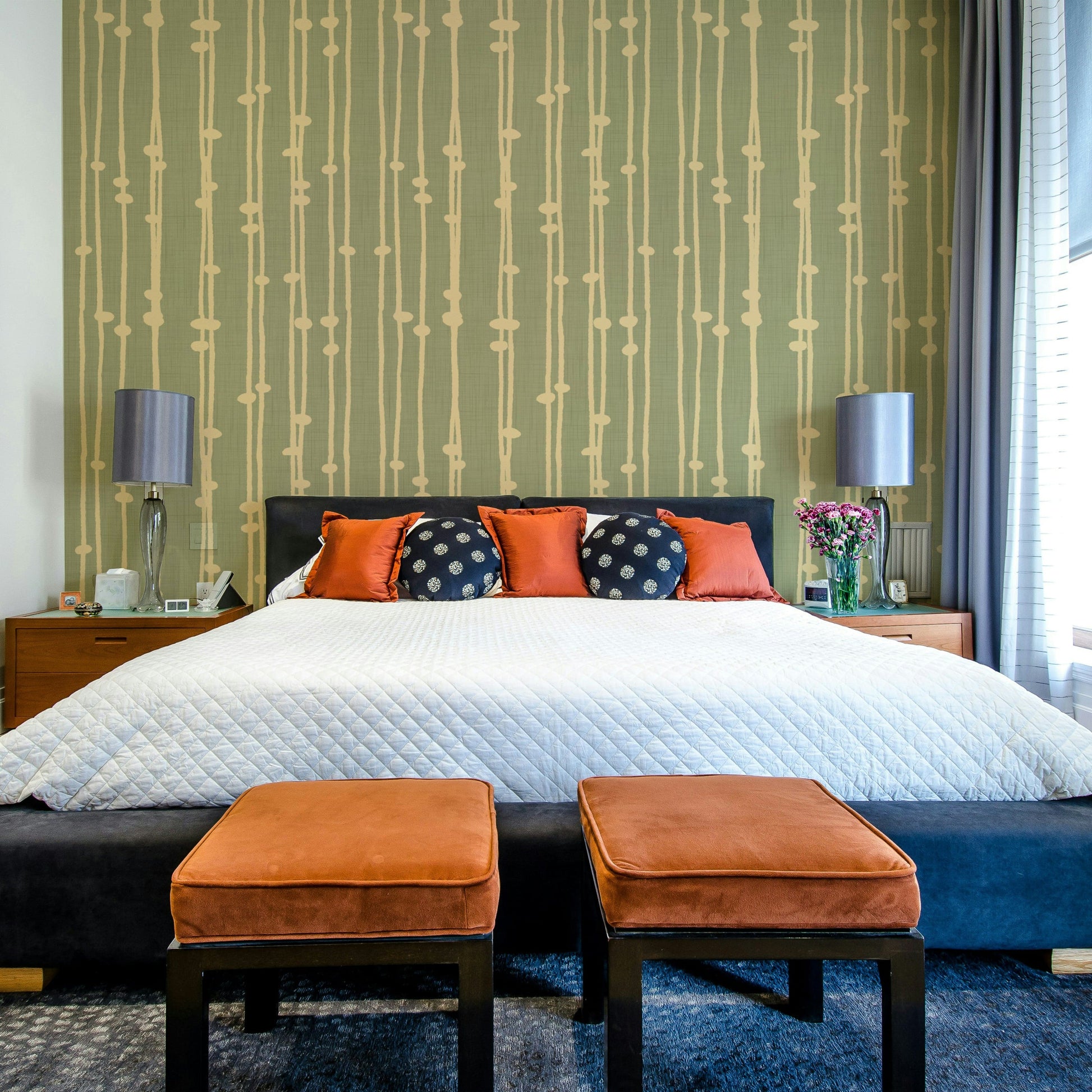 Boho Jewel Tone retro wall mural