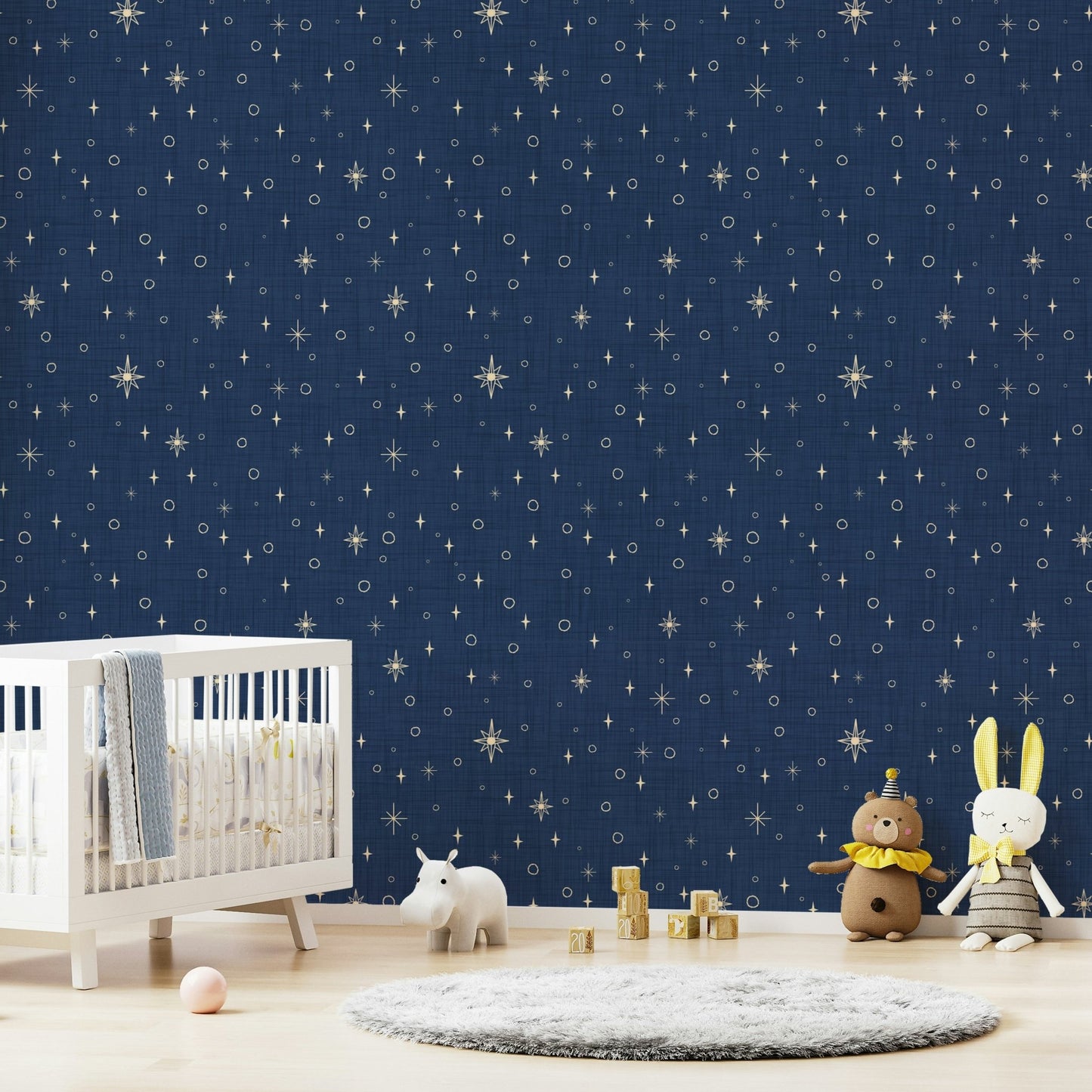 Nautical-themed wallpaper for bedroom
