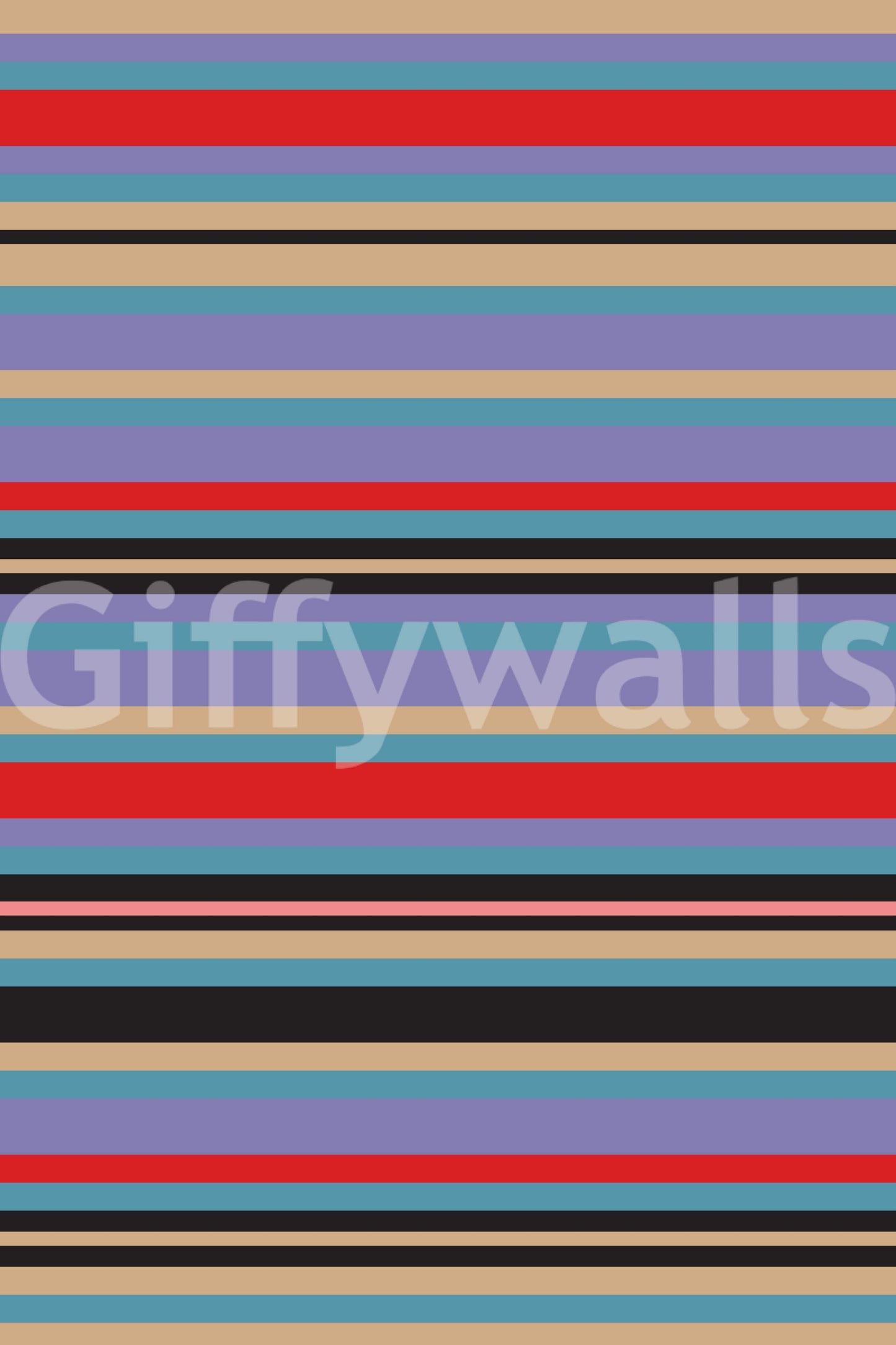 Sophisticated Horizontal Classic Striped kitchen wallpaper design.