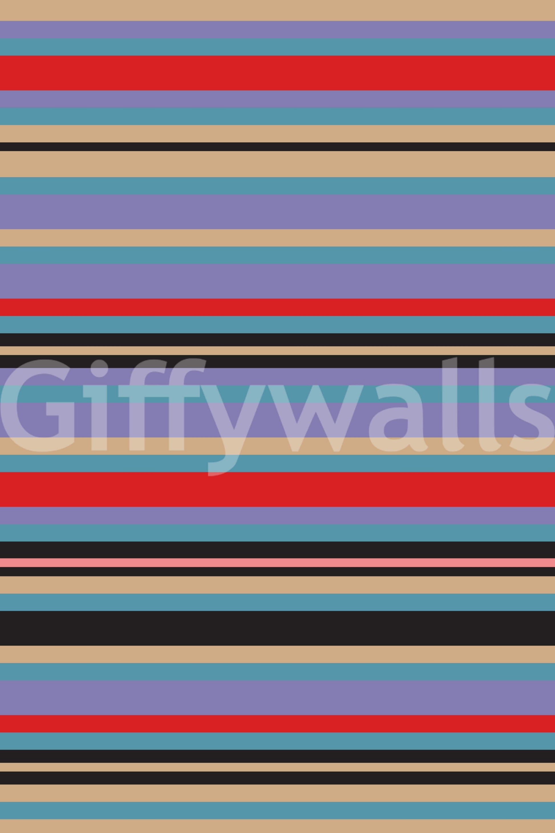 Sophisticated Horizontal Classic Striped kitchen wallpaper design.