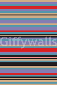 Sophisticated Horizontal Classic Striped kitchen wallpaper design.