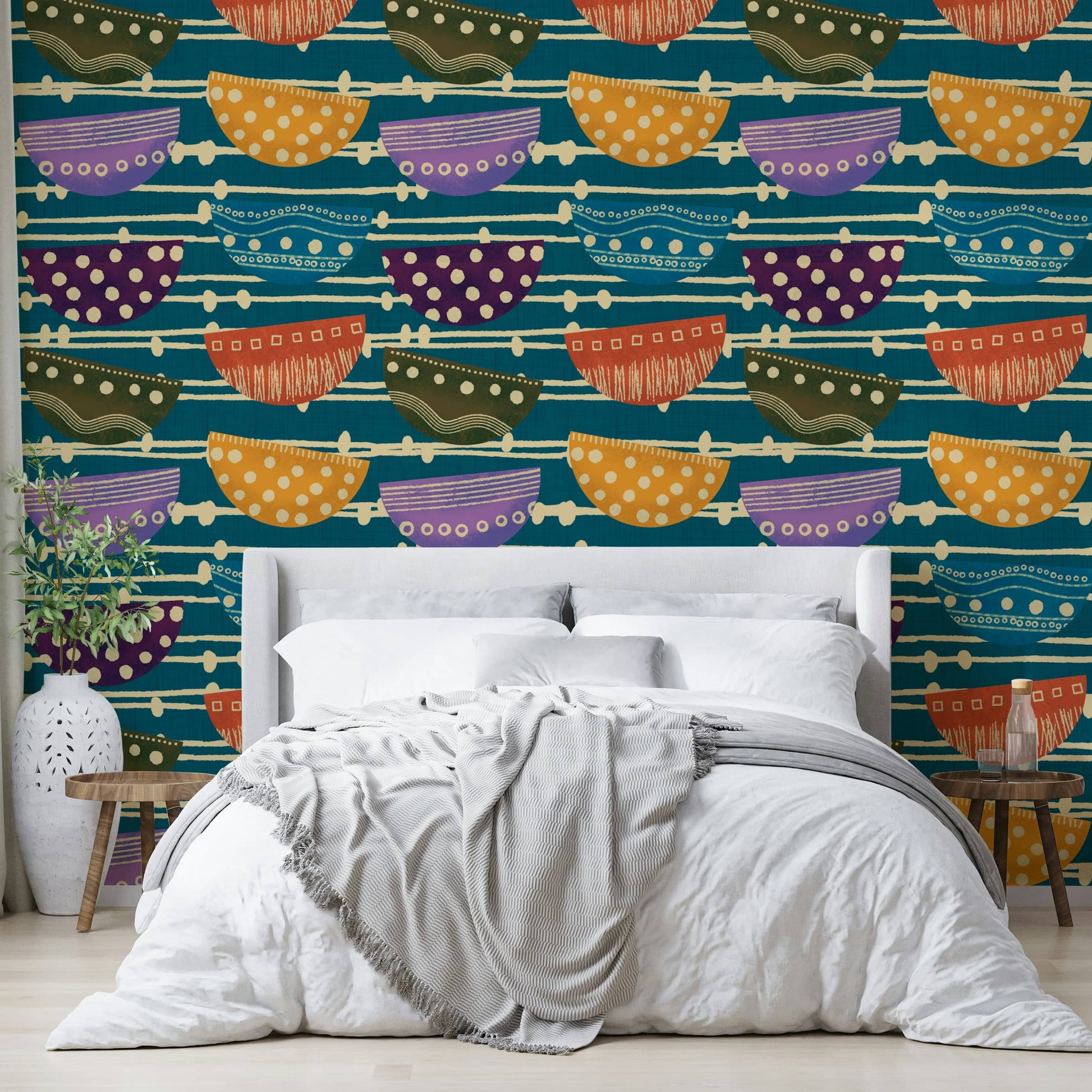 Retro Bowls stylish wall covering