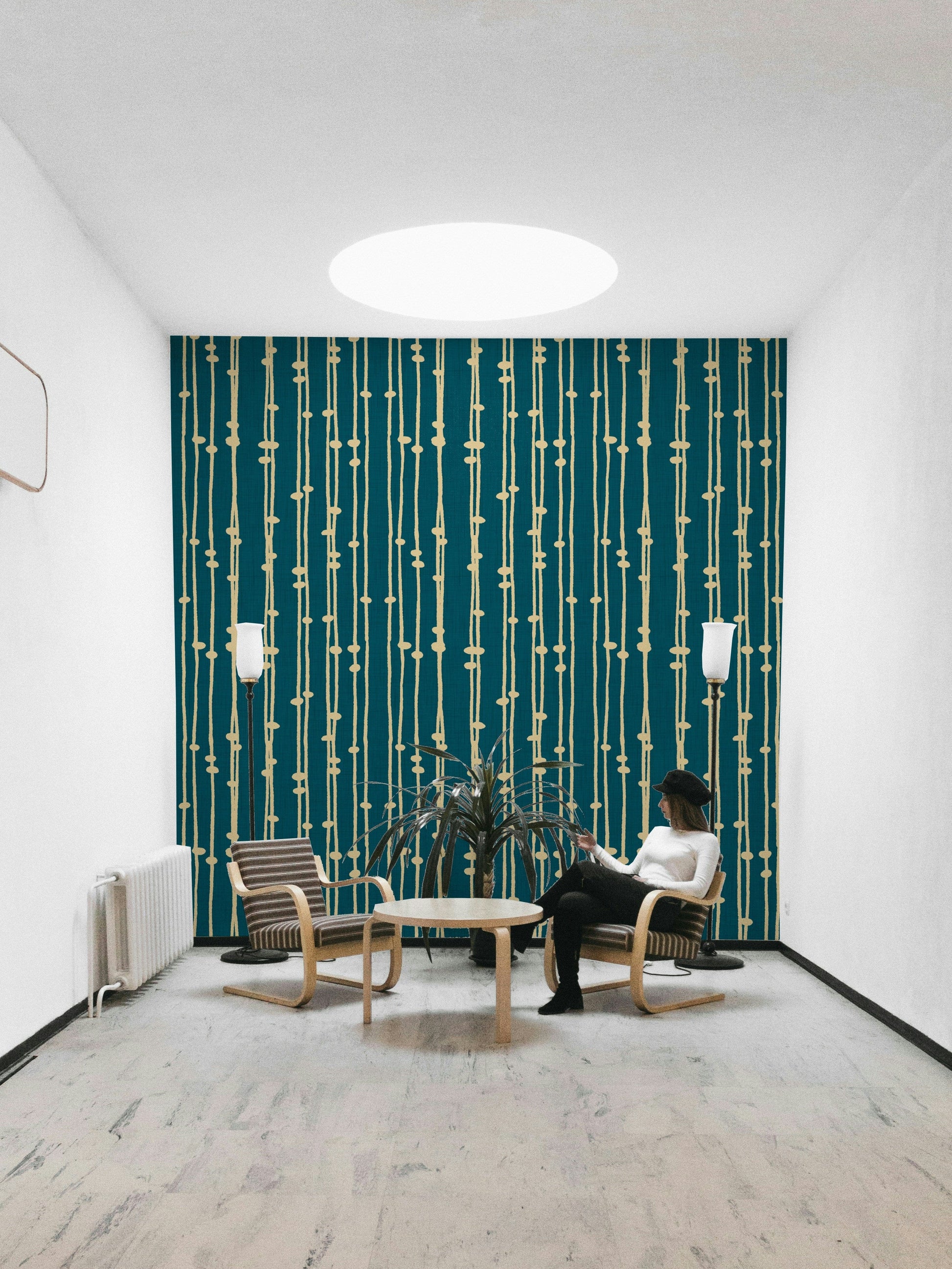 Boho Jewel Tone striped wall art