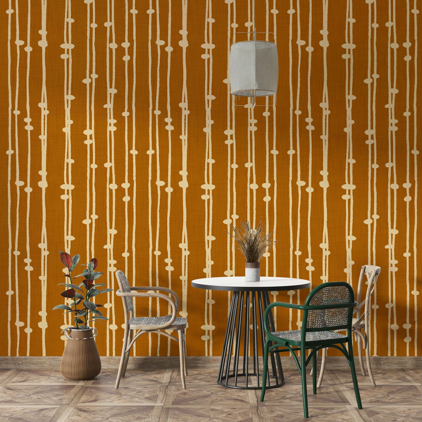Boho Jewel Tone terracotta decor wallpaper