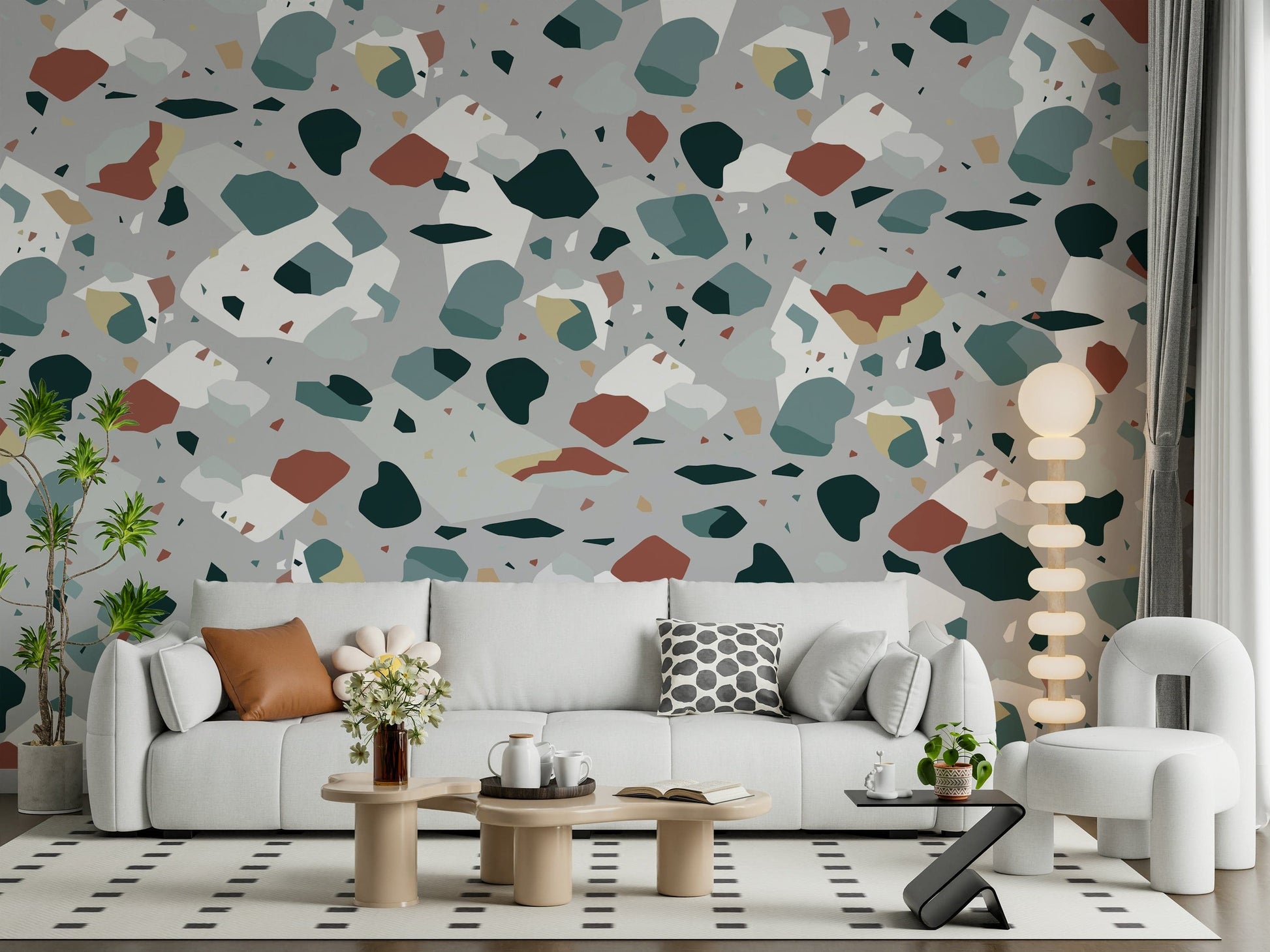 A beautiful modern art wall mural of abstract stone.