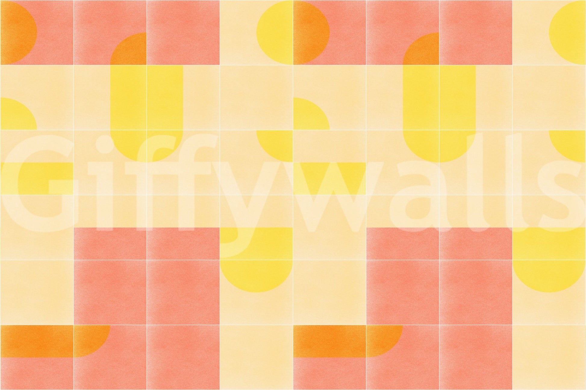 Geometric tile mural bringing retro flair and style to walls

