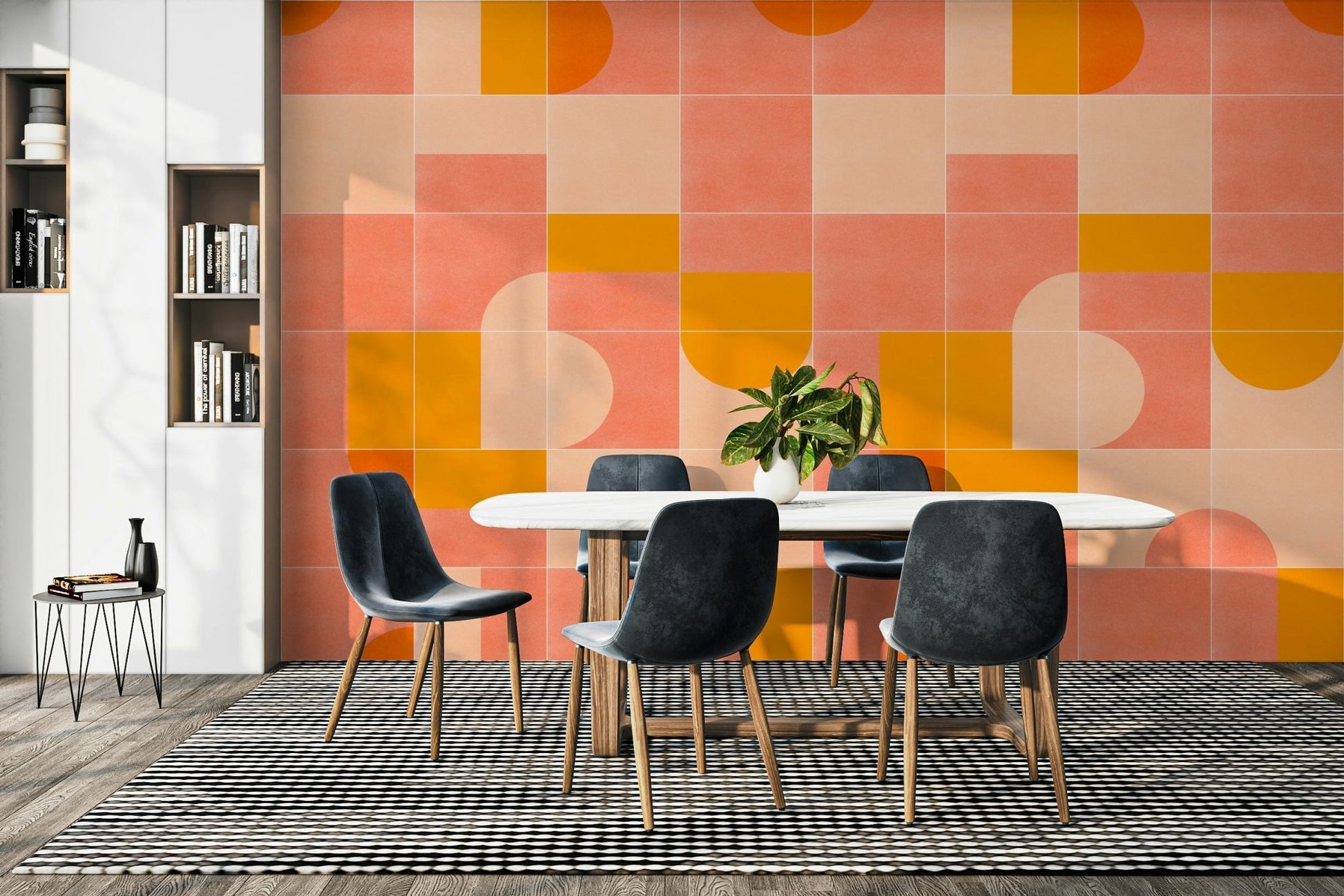 Retro Tiles 03 wall mural with colorful, intricate tile designs

