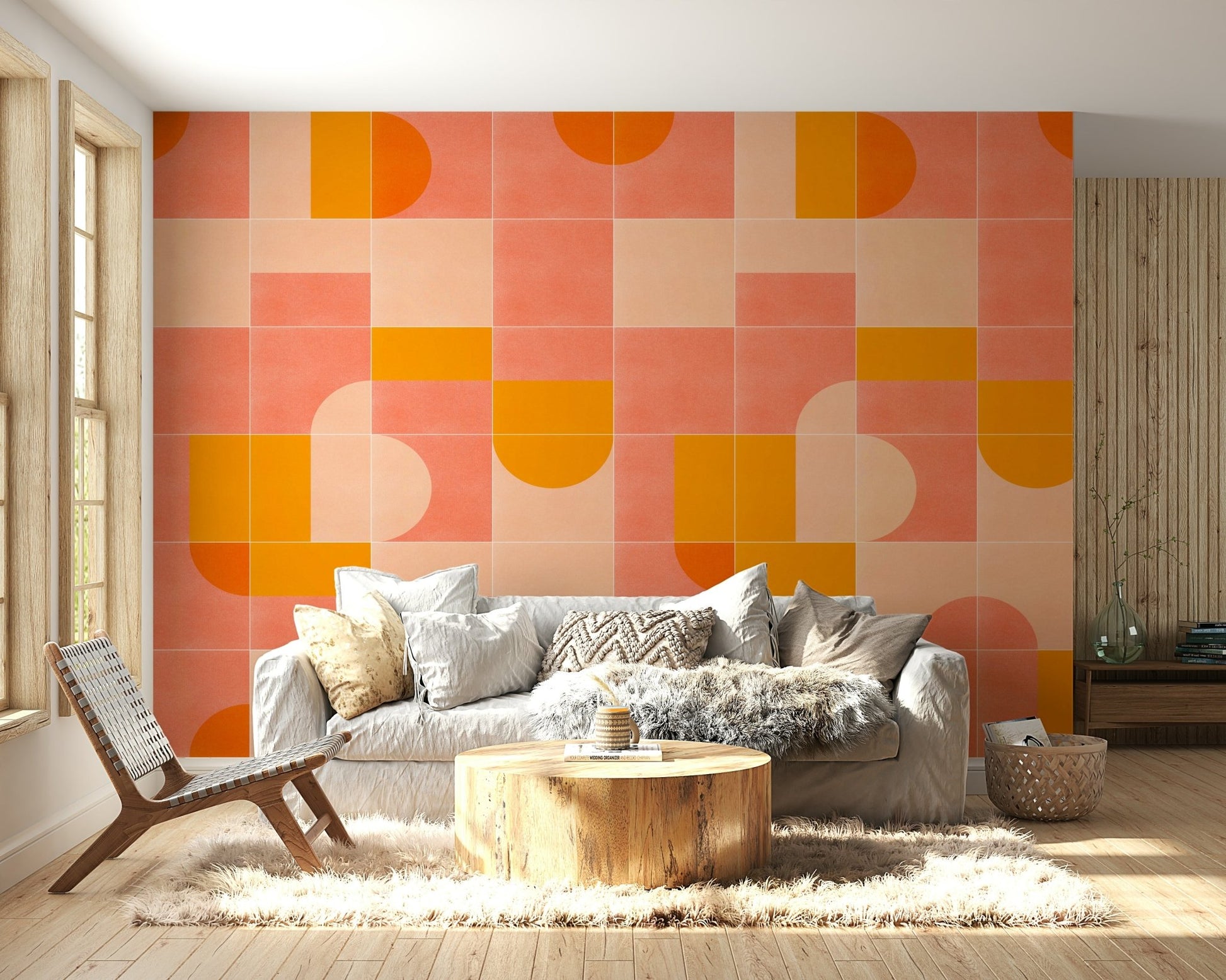 Warm and vibrant vintage tile design bringing charm to the space

