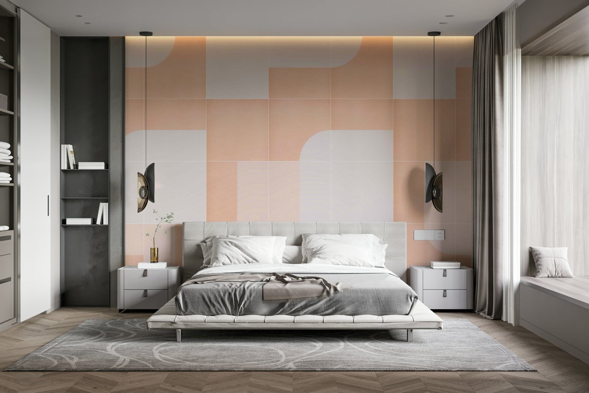 Playful tile design in retro colors for modern interiors

