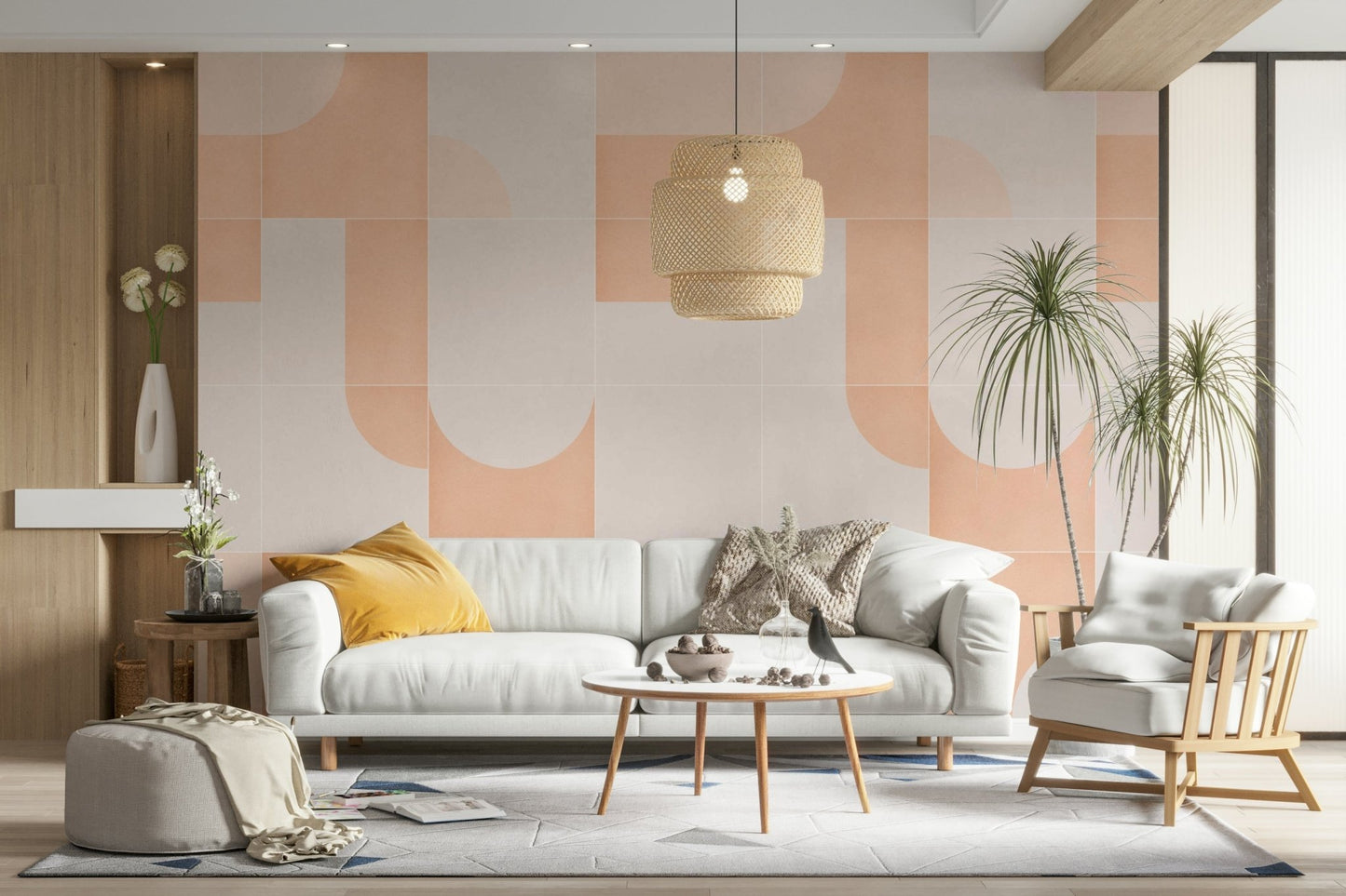Retro Tiles 05 wall mural in vibrant colors and shapes


