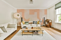 Playful geometric shapes in Retro Tiles 05 wall mural design

