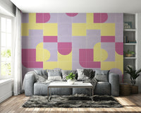 Old-style wallpaper with tile pattern

