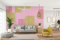 Timeless square pattern wallpaper mural

