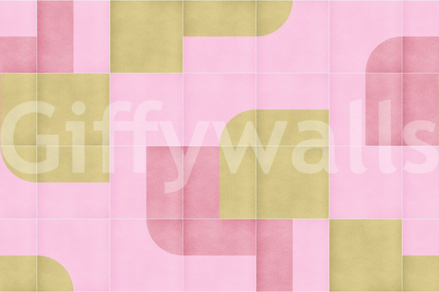 Mid-century retro tile wall design

