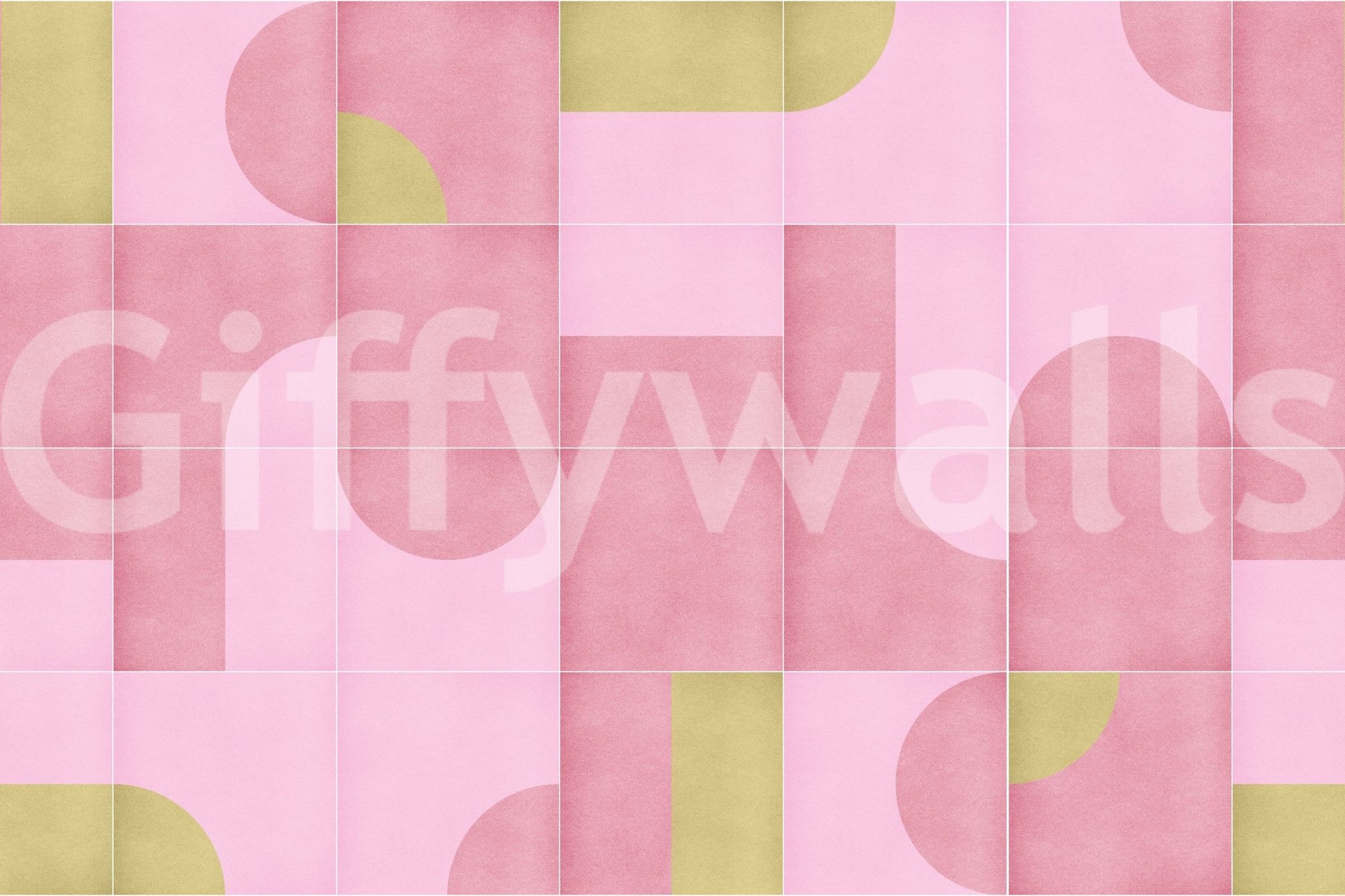 Handmade look vintage tile wallpaper

